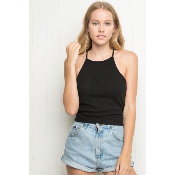 Brandy Melville Ribbed Crop Tank N208-18 - Picture 1 of 4